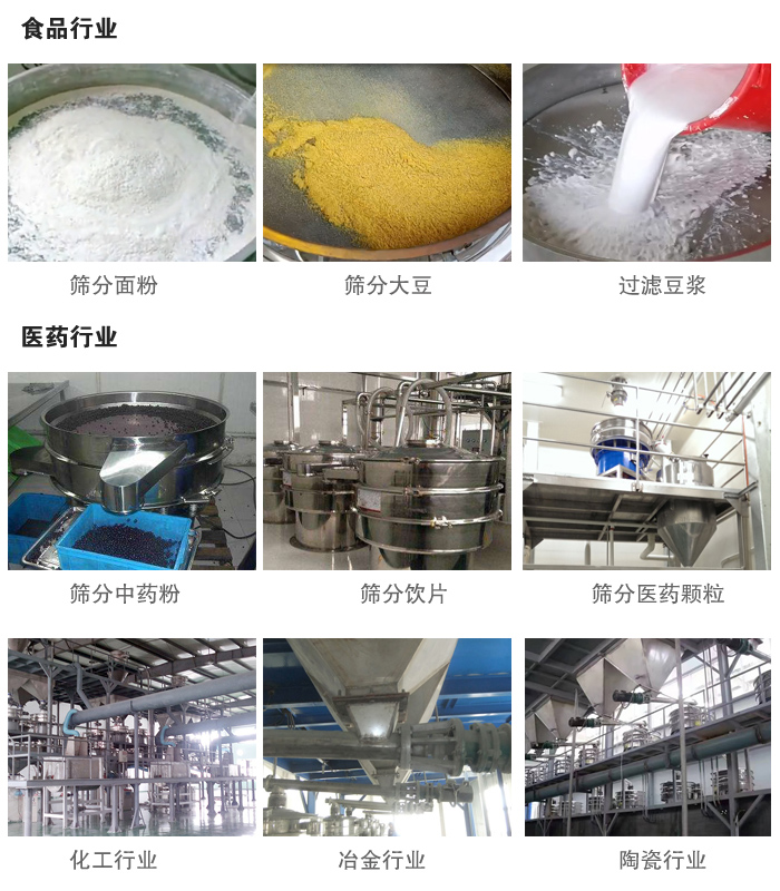 不锈钢旋振筛现场图片